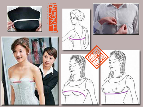 服装<em>量</em>身(量休裁衣)图解 服装量身方法 量身尺