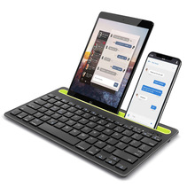 keyboard 適用ipad安桌手機台式電腦充電雙通道無線藍牙鍵盤防水