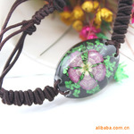 花之恋 鲜花饰品 琥珀手链批发