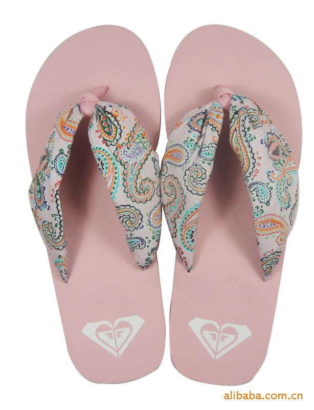 roxy 最新 女款人字拖 拖鞋 丝绸带 坡跟 凉拖 凉