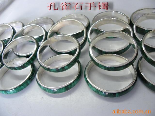 【《厂家直销》超值高雅925银孔雀石手镯时尚