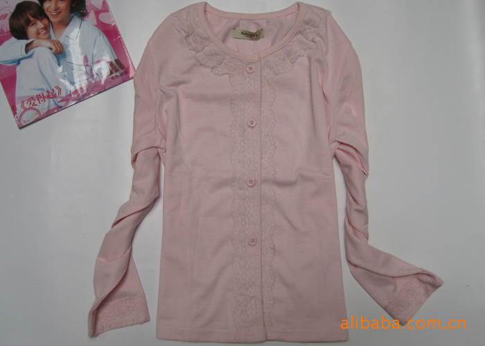 <em>女式针织衫 两件套</em> <em>开衫</em>外套 纯棉长袖带蕾丝吊