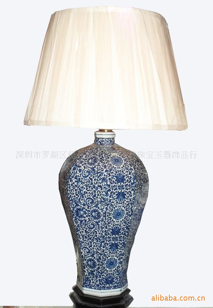 【陶瓷台灯 明清瓷器台灯 深圳灯饰灯具厂家 台