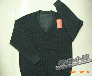 男式羊毛衫/<em>毛衣</em>/羊绒衫 纯色<em>心领</em>V领 F1011 7