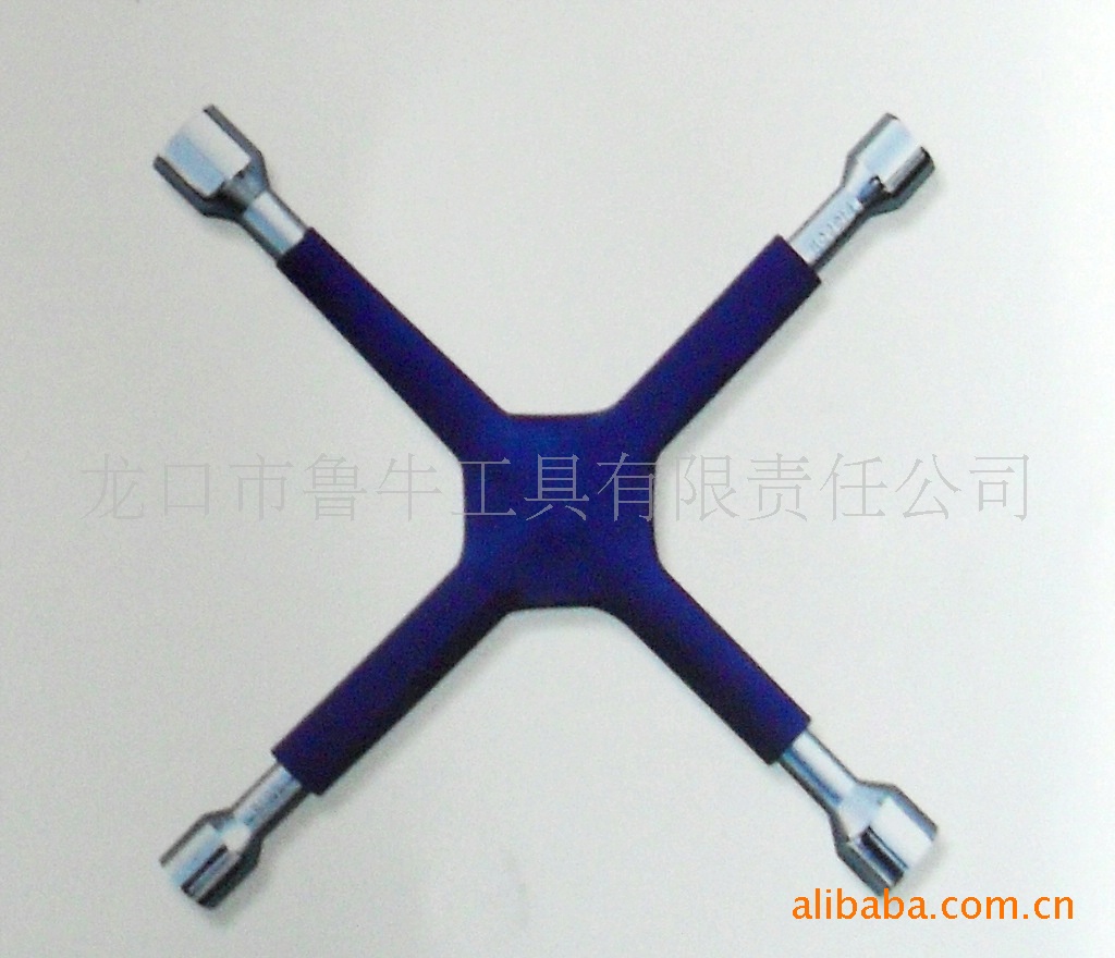 鲁牛五金工具 蓝麻柄十字扳手