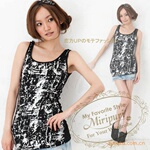 Miripuri日本原单 2012新款 品长款扎染喷漆显瘦背心