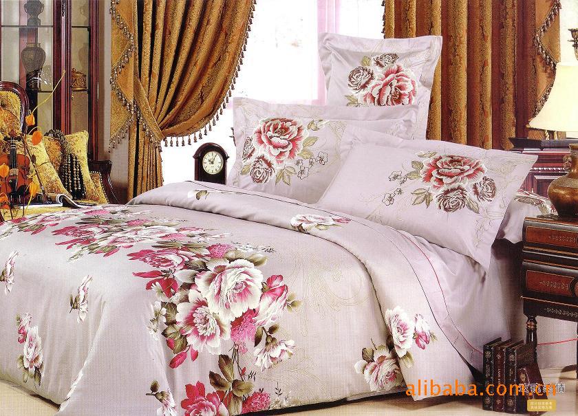 发供应上海全棉精品绣花床单床罩枕套四件套床