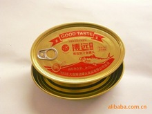 601铁盒马口铁盒鱼罐马口铁罐 椭圆 拉伸两片罐 397茄汁鱼罐头
