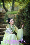 古装 唐装 汉服 古代女式服装 精美飘逸雪纺裙 绿色