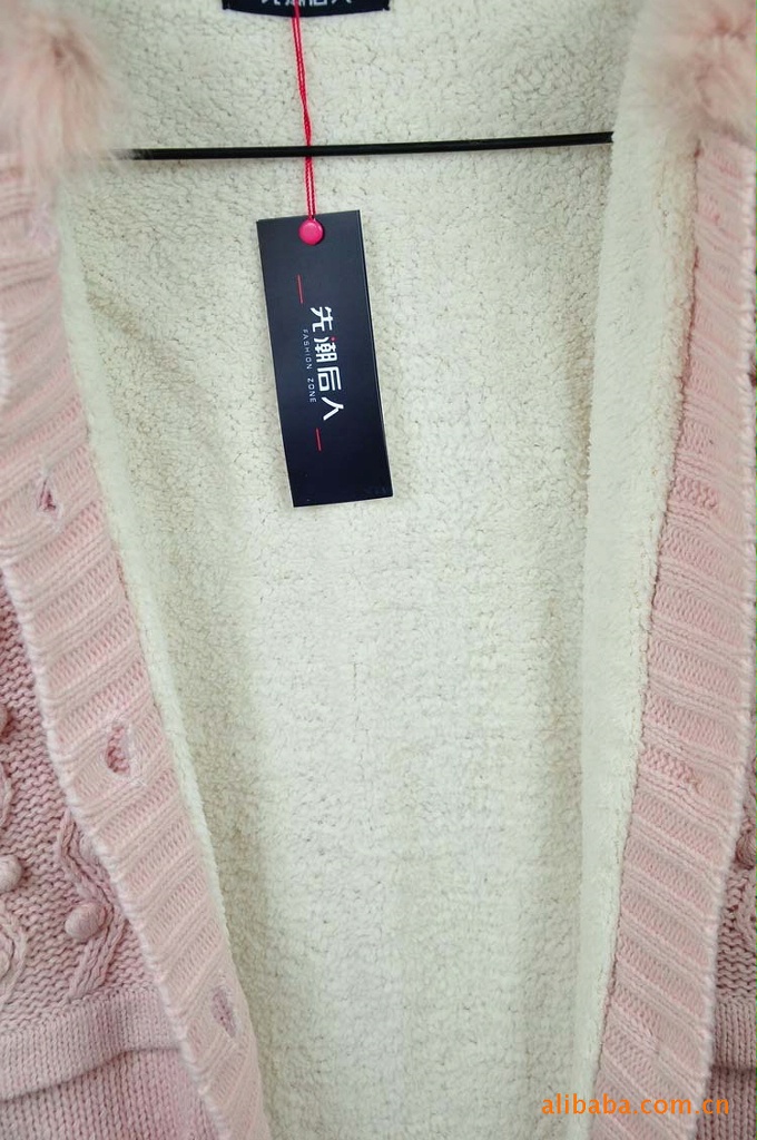 供应韩版女式编织毛衣 女式连帽毛衣外套 200