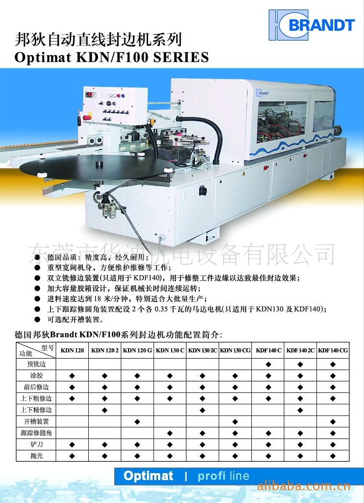 德国豪迈集团上海产封边机kdn-kdf前后修边线性导轨