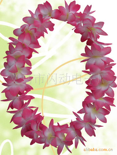 【生产厂家 供应夏威夷闪光花环发光花环hawa