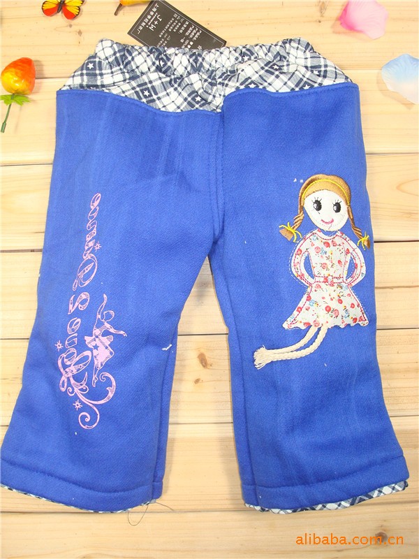 小女孩时尚宝宝加绒长裤 0-2岁幼儿休闲裤两用