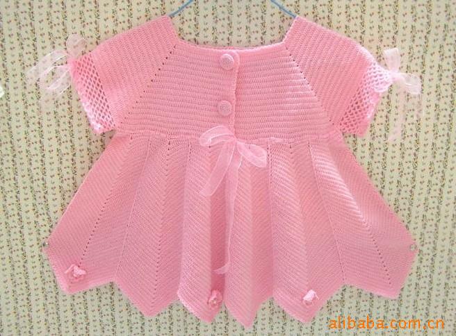 批发采购<em>童</em>裙-手工<em>编织毛衣</em> 裙 外贸毛线编织儿