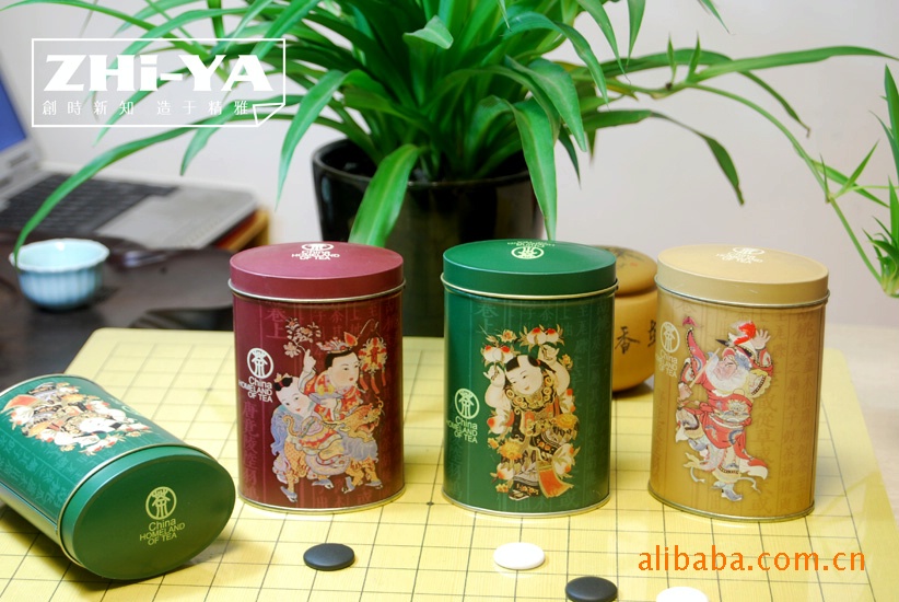 大中国传统茶叶铁罐