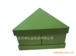 特色服饰包装盒-供应三角型包装盒、绿色两盒装包装盒