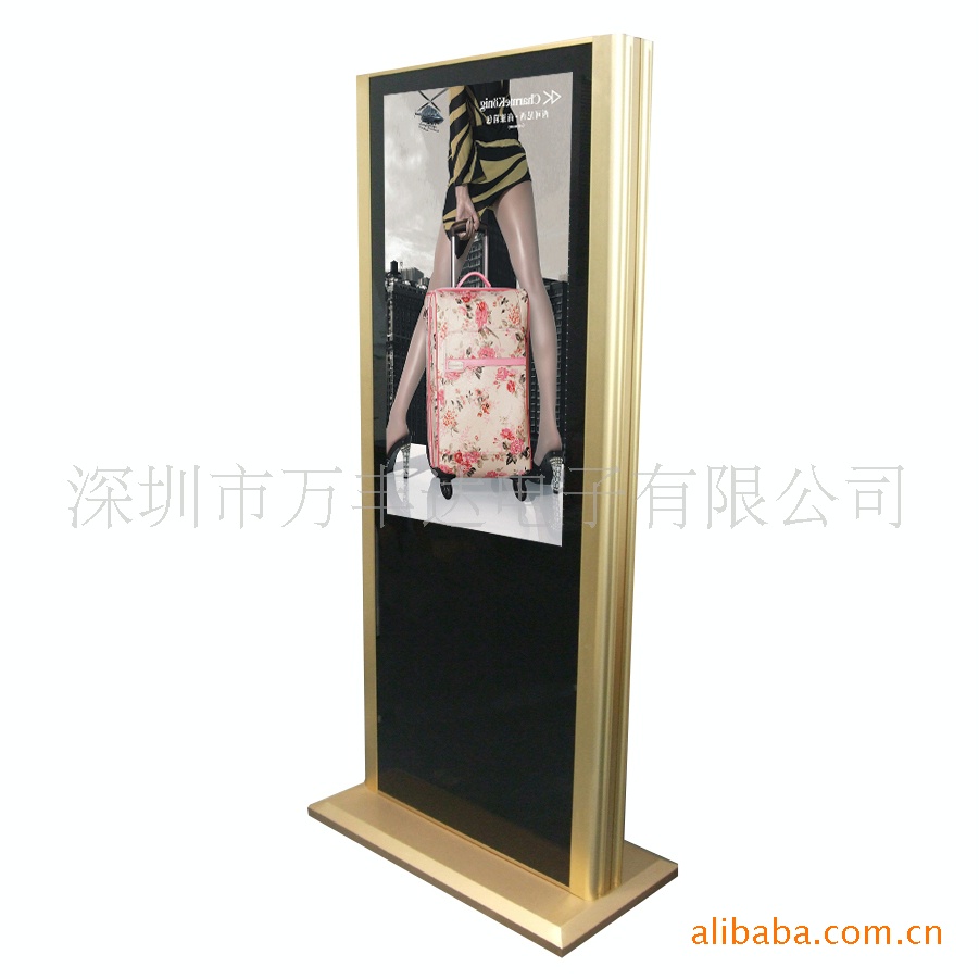 【万丰达32寸时尚金色视窗立柜式POP刷屏广告机】价格,厂家,图片,广告机,深圳市万丰达电子有限公司-马可波罗网