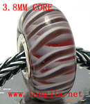 周富贵*千花琉璃饰品*镀银通管3.8MM孔trollbeads琉璃珠 TB128