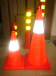 伸缩路锥 反光折叠路锥 车用反光路锥 便携式可折叠锥型路标 30CM