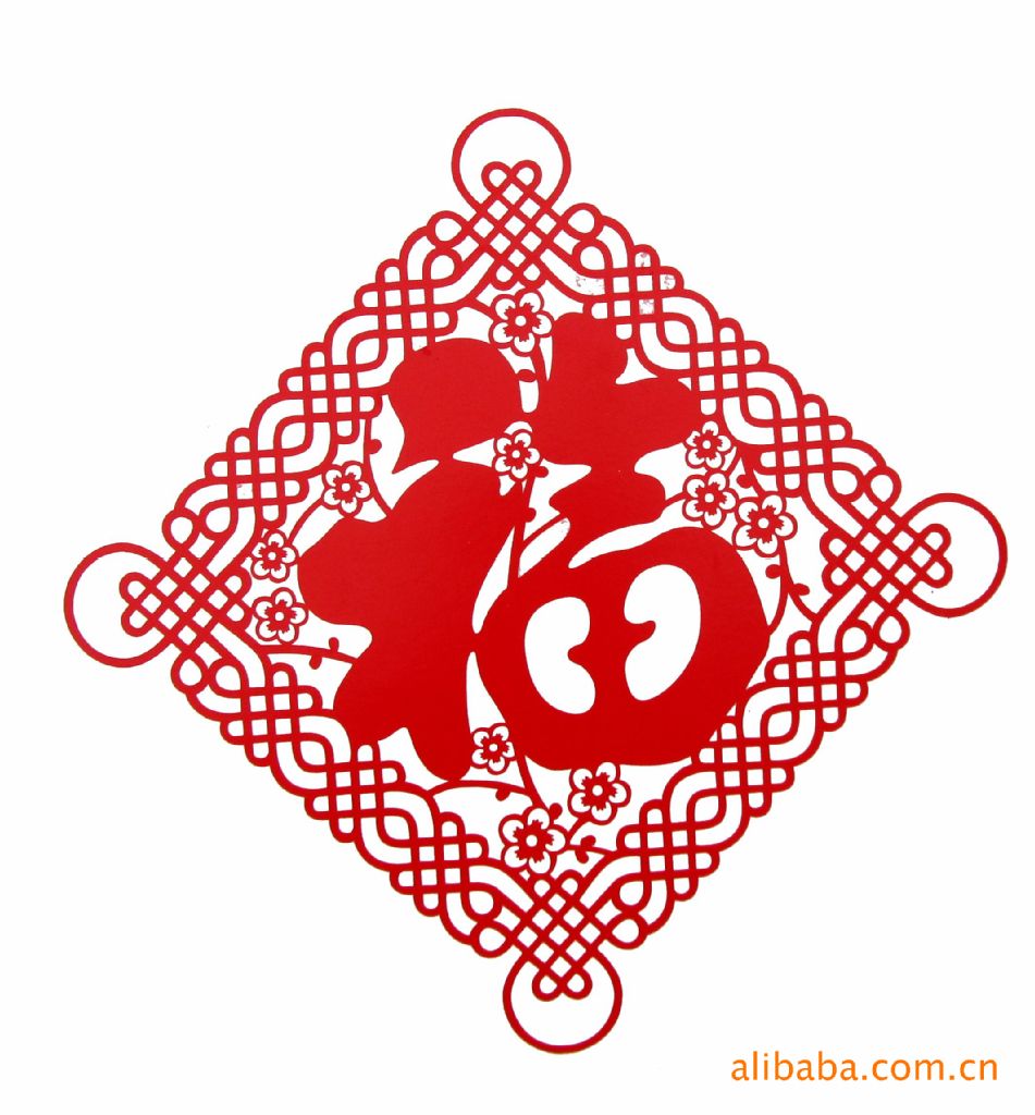 儿童尊敬长辈剪纸样稿