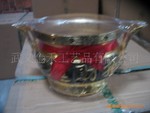 供应一体制作7寸电镀仿金金属香炉批发3箱起批,合金香炉
