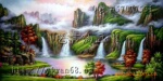 DX-FJ0226 批发手绘中国山水聚宝盆风景油画