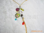 串珠项链,心形项链,手工项链,欧美项链,金属项链