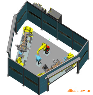 供应单轴双工位A型机器人工作站_供应单轴双