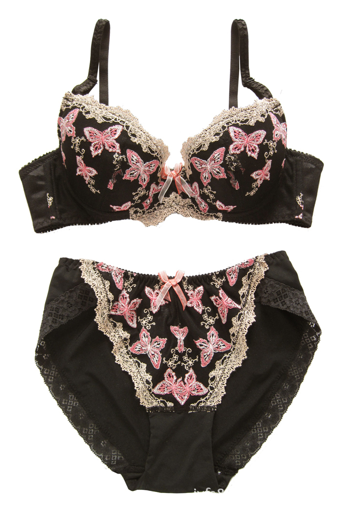 黛安芬<em>文胸</em>套装网店一件代发<em>代理</em>说明蝴蝶刺绣