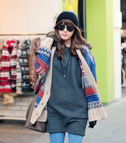 2011<em>女秋</em>冬装新款<em>开衫</em>蝙蝠宽松<em>大码</em>民族风格