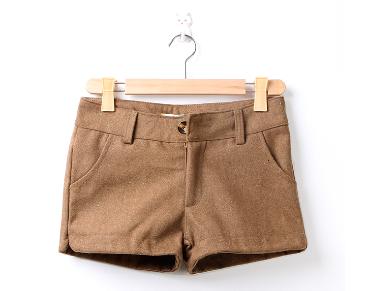 韩版<em>女式</em>性感毛呢<em>短裤</em>秋季休闲<em>女式短裤</em>实拍加