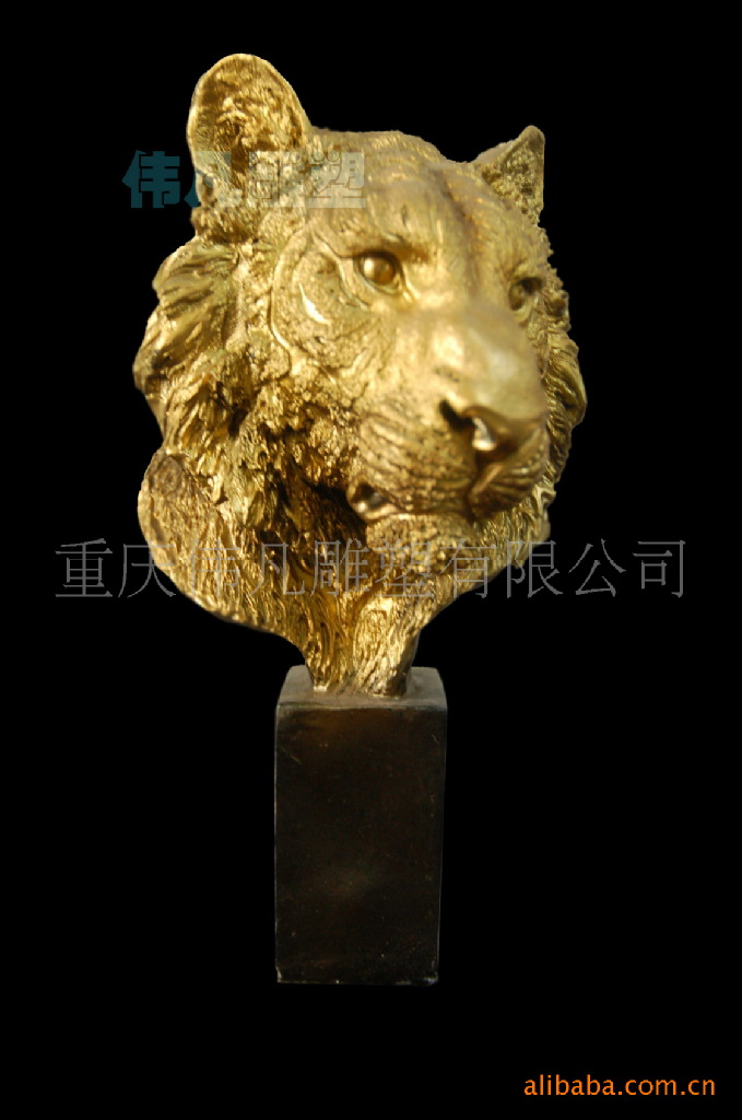 【装饰性镀金仿真虎雕塑DW026】