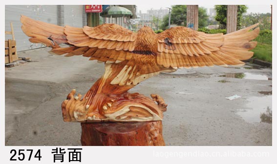 【红豆杉根雕老鹰 实木摆件 木雕工艺品摆件 实