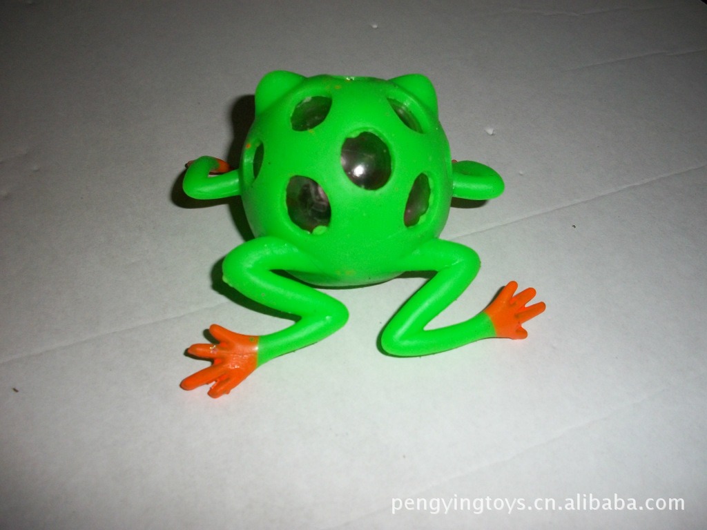厂家供应塑胶青蛙 塑胶玩具 挤压塑胶玩具青蛙