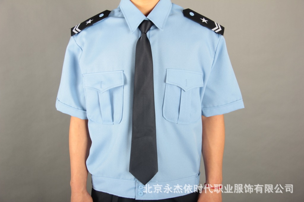 【保安领带正装黑领带绣保安徽】