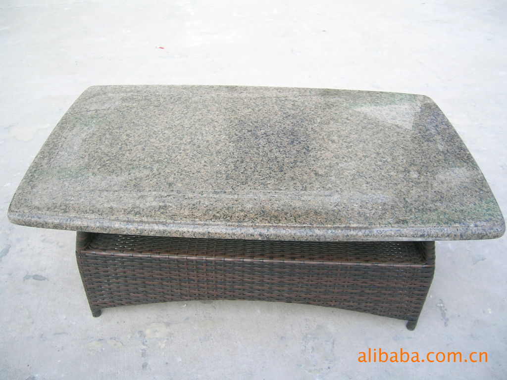 批发编藤茶几铝蜂窝复合大理石黄金钻大理石黄