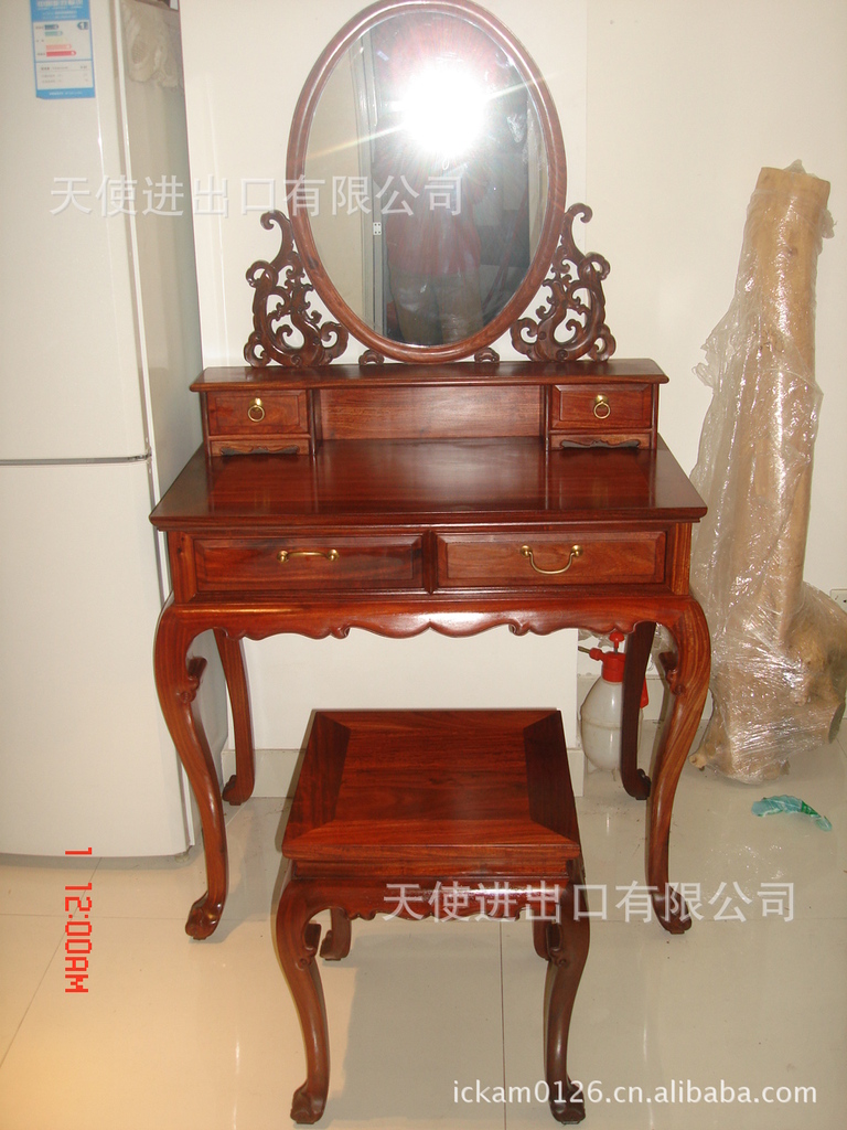 【古典红木家具家具紫檀家具梳妆台】佛山金丝和小叶成都图片