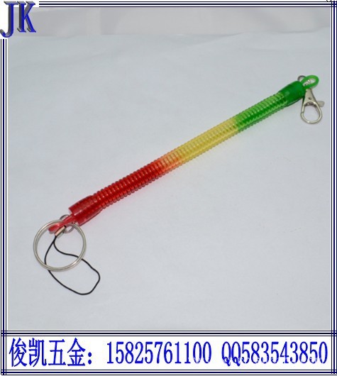 25CM塑料硅胶弹力钥匙绳图片,25CM塑料硅胶