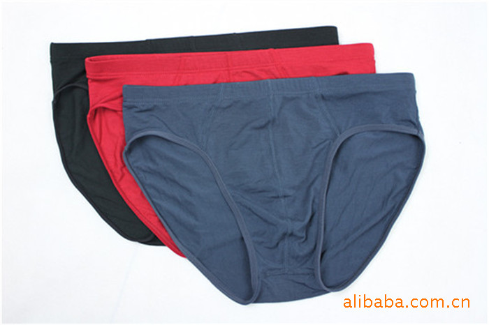 翰竹阁95%竹纤维<em>男三角内裤</em>纯色三角男内裤厂