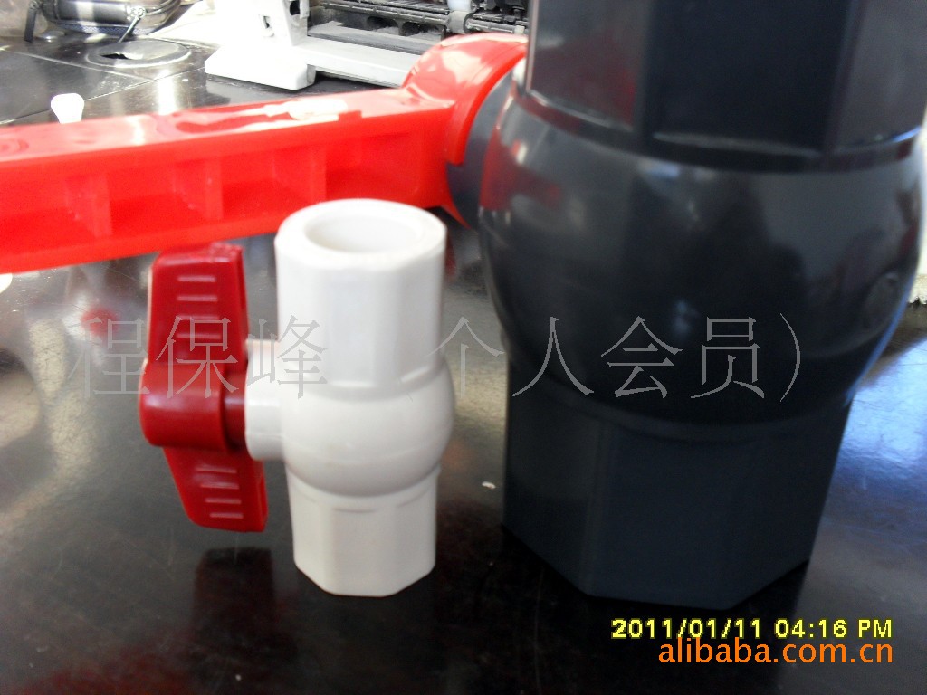 pvc塑料 PVC塑料球阀红手柄(图) _ pvc塑料 PV