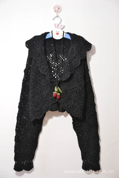 <em>出口日本</em> Vintage <em>复古毛衣</em> 批发 钩花 套头手工