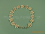 925银兰花造型镶嵌粉红锆石手链