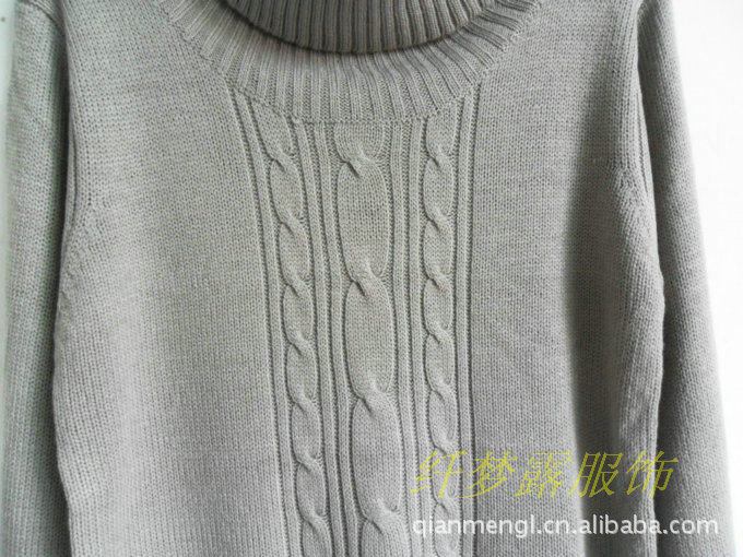 <em>批发</em>外贸毛衫,<em>欧美风格</em>中长款高领<em>毛衣</em> 时尚的