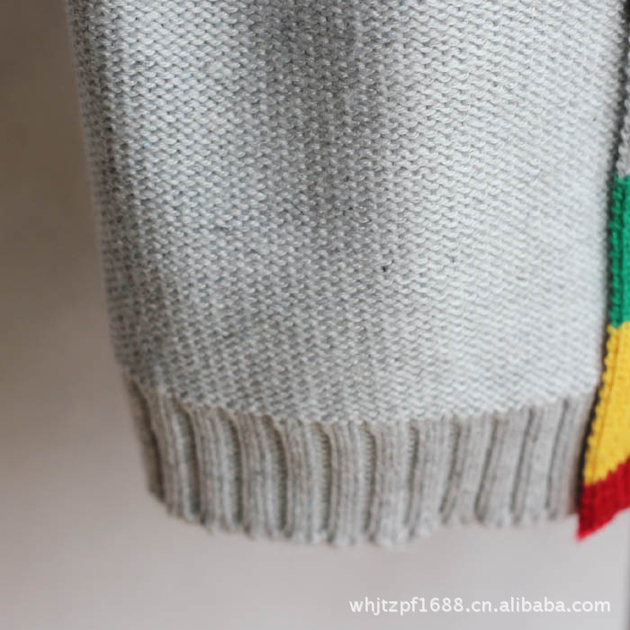 【外贸童装 秋冬新款 儿童P字<em>开衫</em> 独特反<em>针</em>织