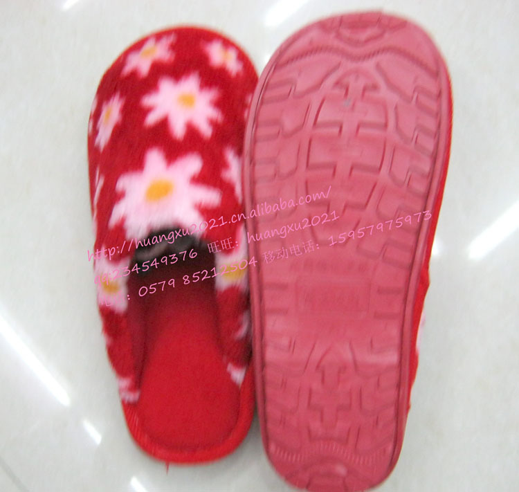 A-14-59批发供应家居情侣款小菊花拖鞋图片,A