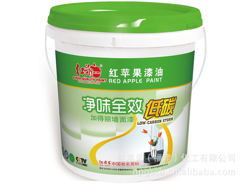 油漆涂料 内墙涂料 红苹果漆 加得丽低碳净味墙