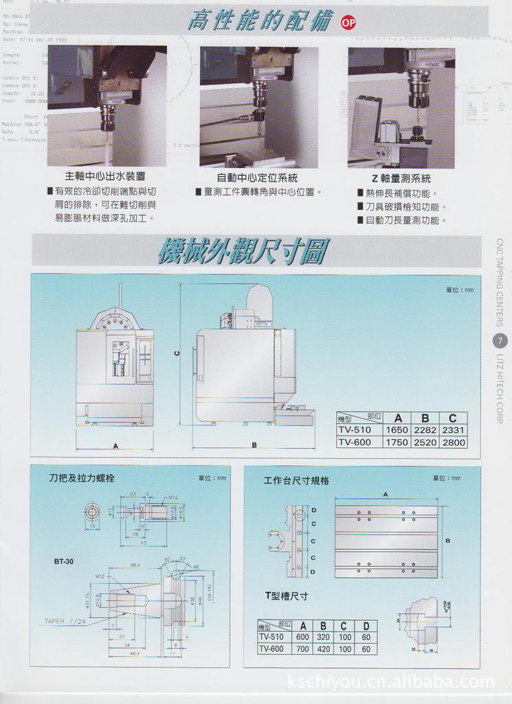 台湾丽驰LITZ数控钻孔攻牙机TV-600