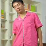 亚麻新品 男士高档家居服 亚麻睡衣