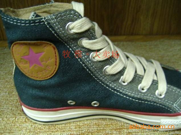 【匡威正品 匡威B877高帮牛仔蓝色 北京批量供