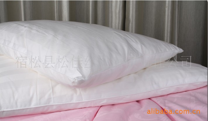 应松佳纺100%桑蚕丝枕头/柔软纯棉内胆<em>外套</em> 